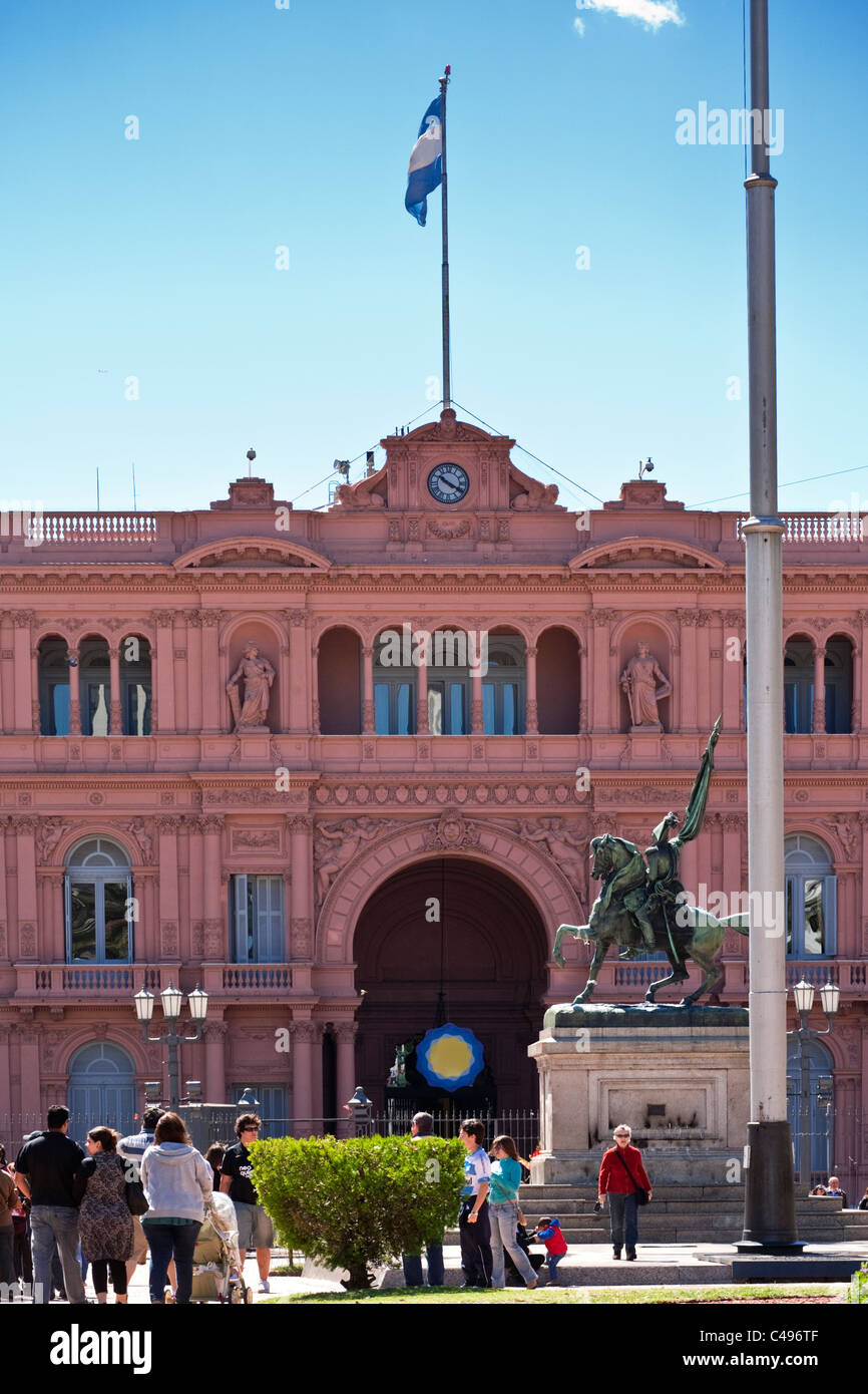 Casa Rosada, Plaza de Mayo, Buenos Aires, Argentinien, Südamerika. Stockfoto
