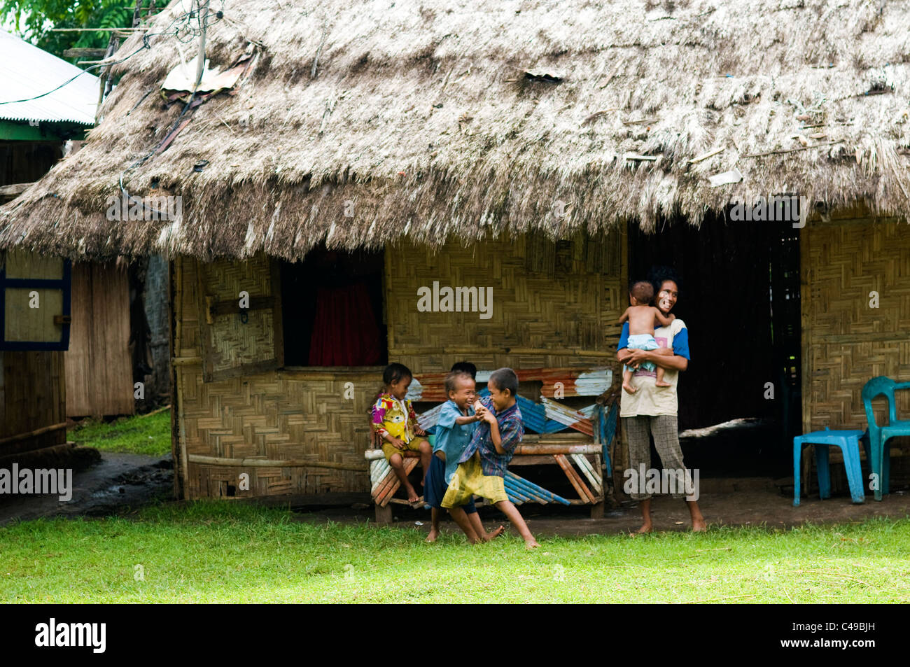 Reetgedeckte Haus Pero Sumba Indonesien Stockfoto