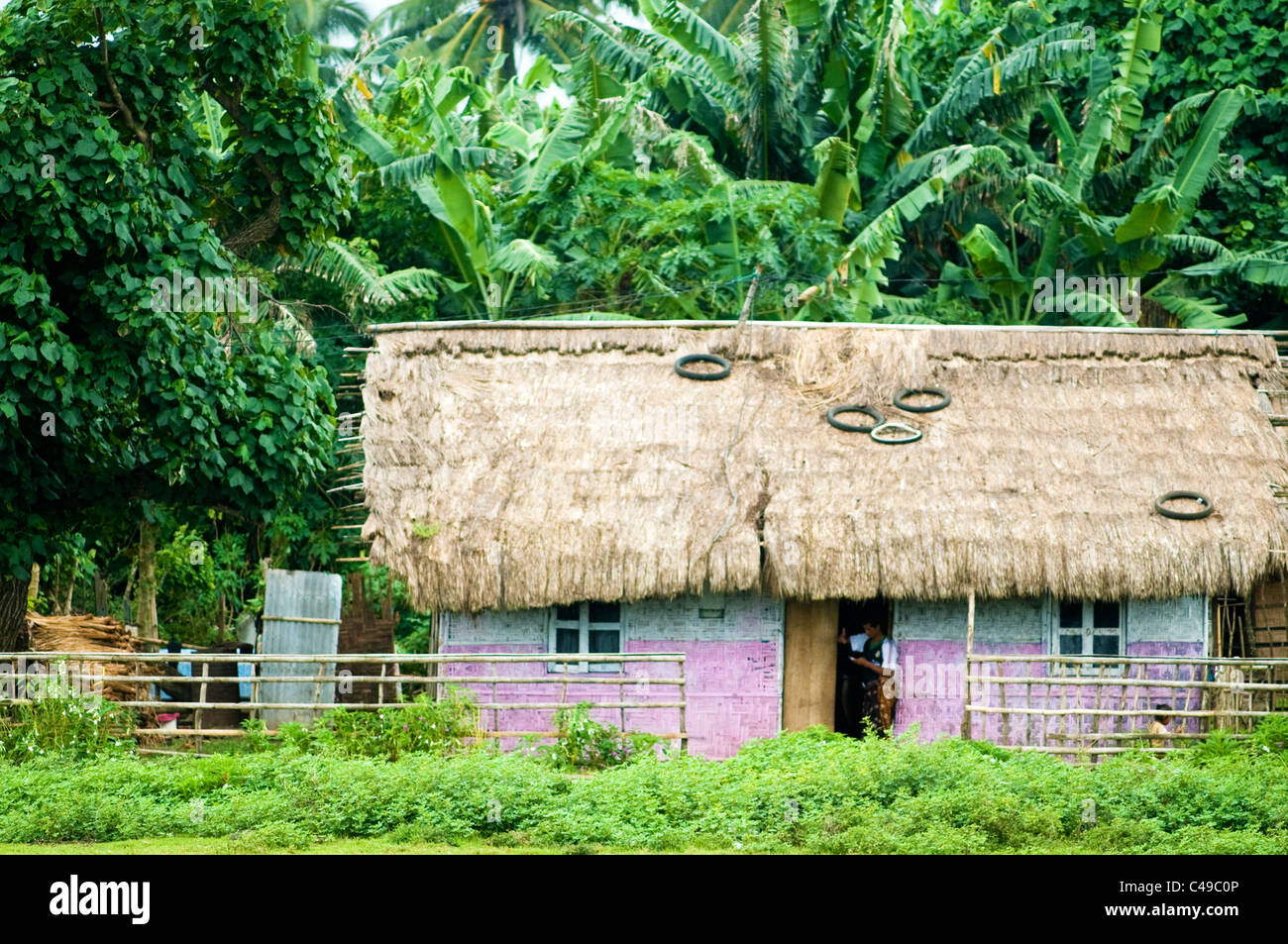 Reetgedeckte Haus Pero Sumba Indonesien Stockfoto