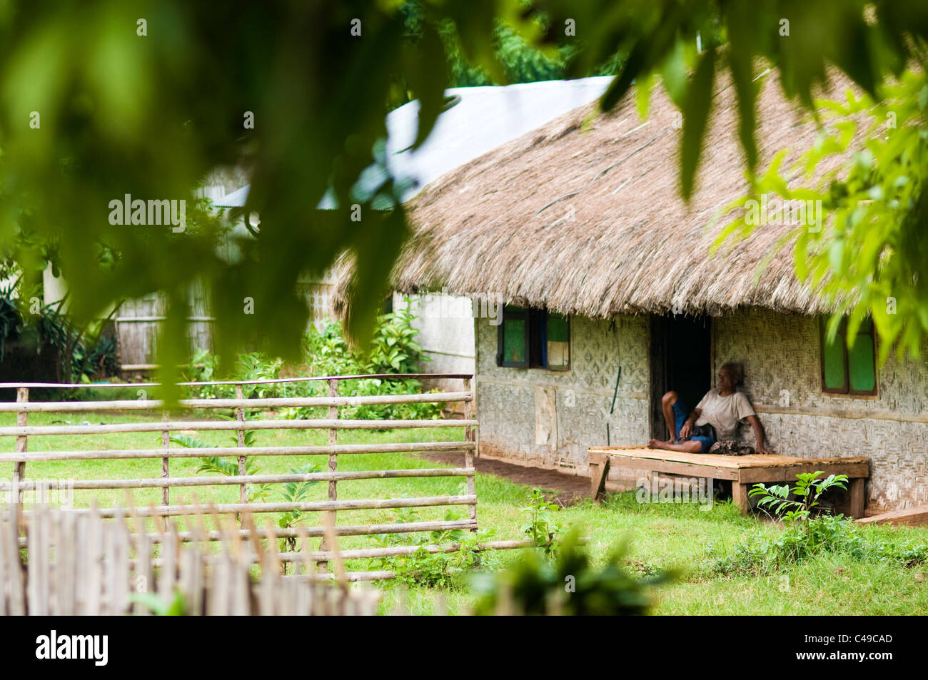 Reetgedeckte Haus Pero Sumba Indonesien Stockfoto