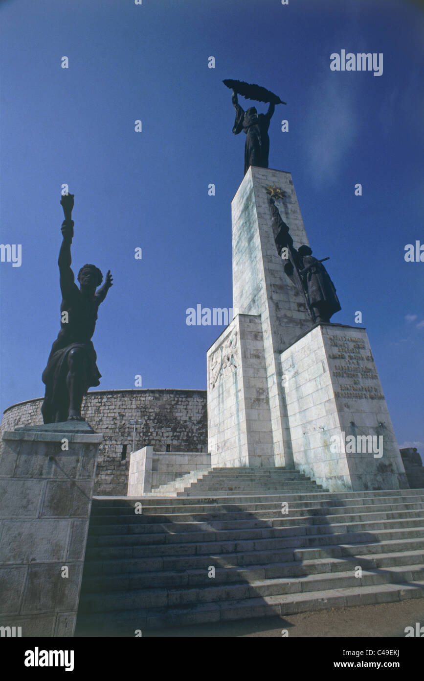 Foto von der russischen Victory Monument auf dem Gelert Hügel in Ungarn Stockfoto