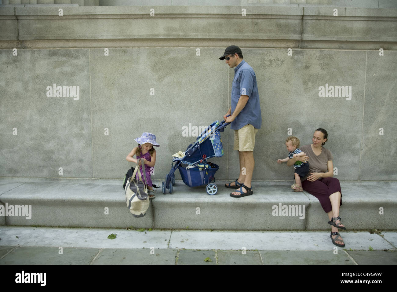 Familie, New York City. Stockfoto