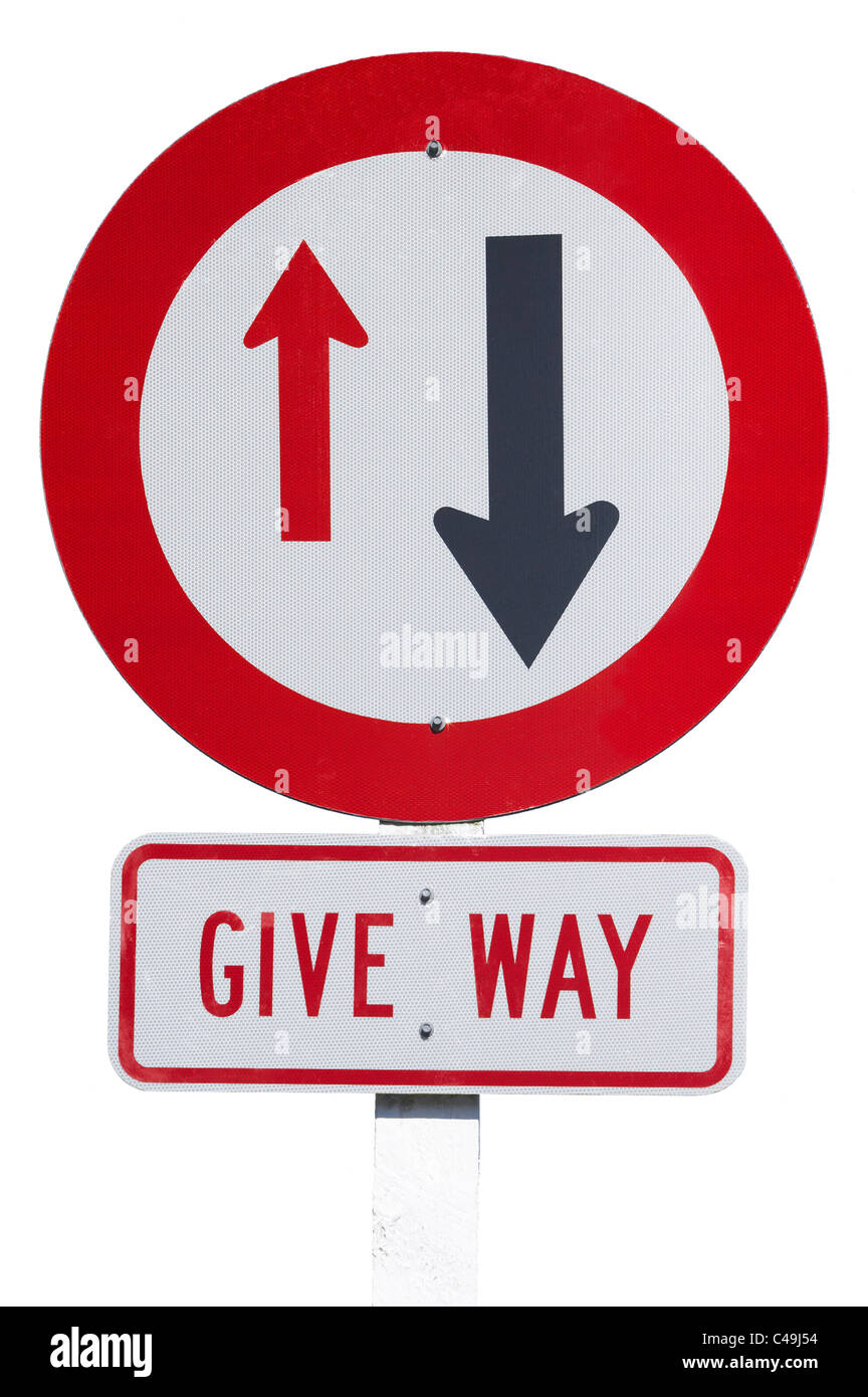 Eine Brücke Zeichen, Neuseeland Stockfoto