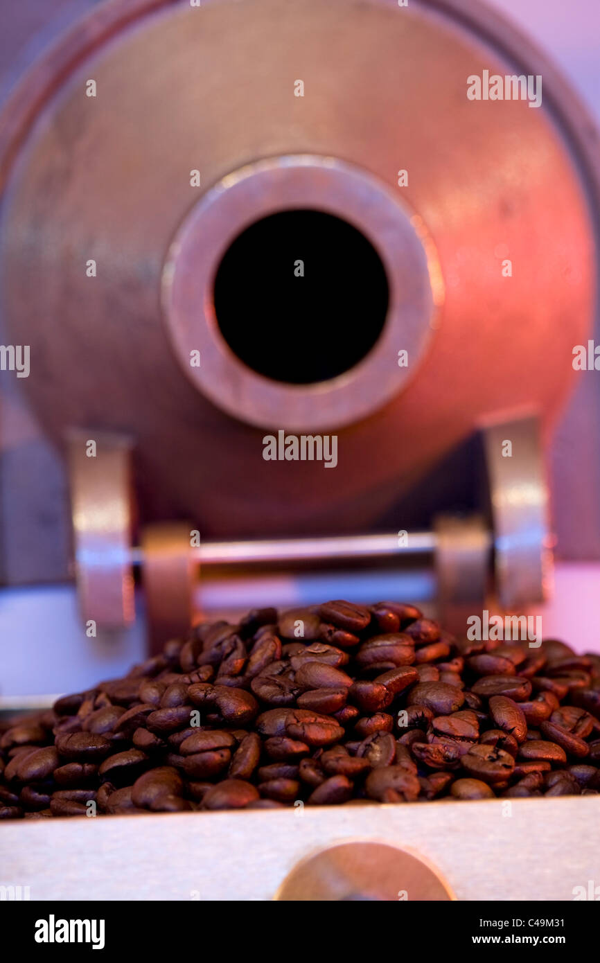 Kaffeebohnen-Toast-Maschine Stockfoto