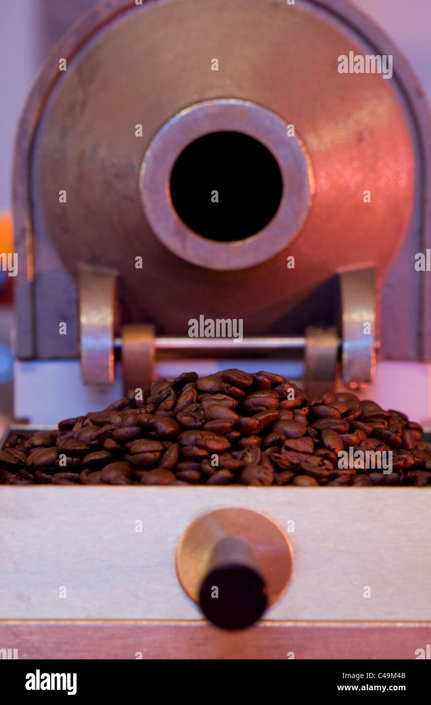 Kaffeebohnen-Toast-Maschine Stockfoto