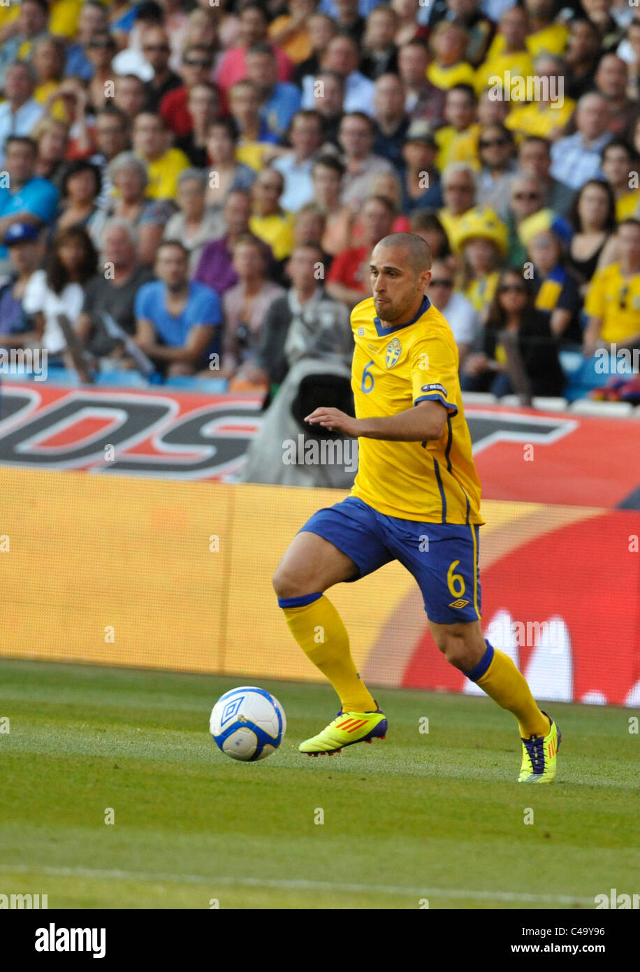 Fußball international Schweden Vs Finnland Emir Bajrami SWE mit dem ball Stockfoto