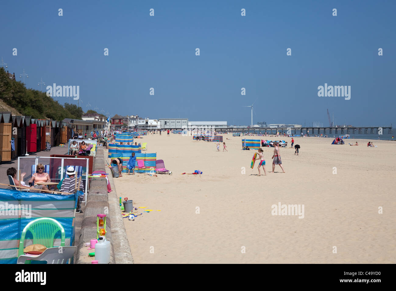 Lowestoft Beach Stockfoto