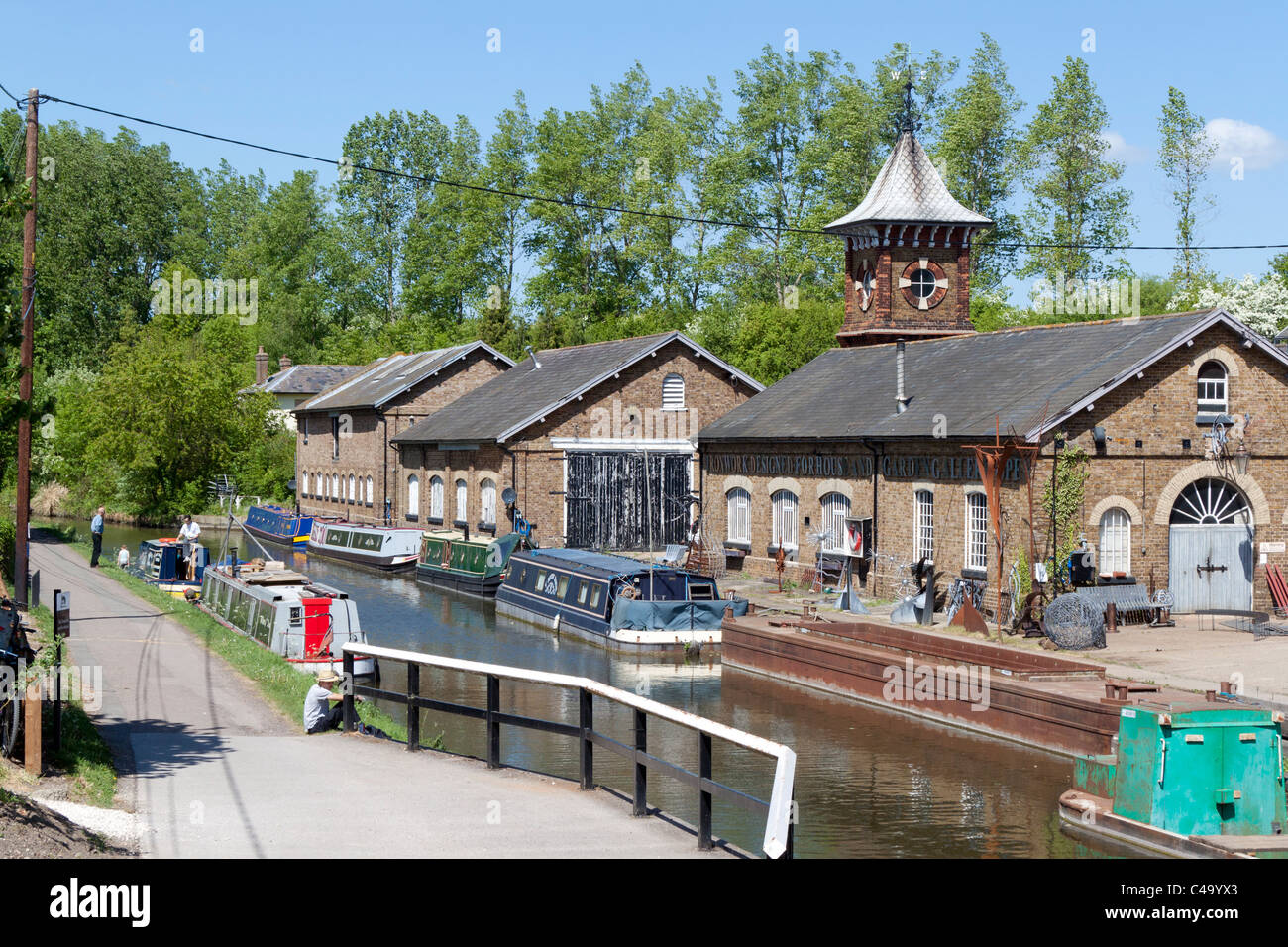 Grand Union Canal an der Bulbourne, in der Nähe von Tring, Hertfordshire, UK Stockfoto