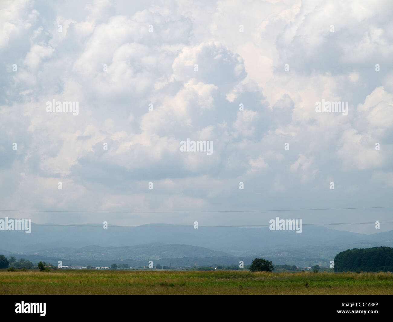 Landschaften vom kroatischen Berg Sljeme. Stockfoto