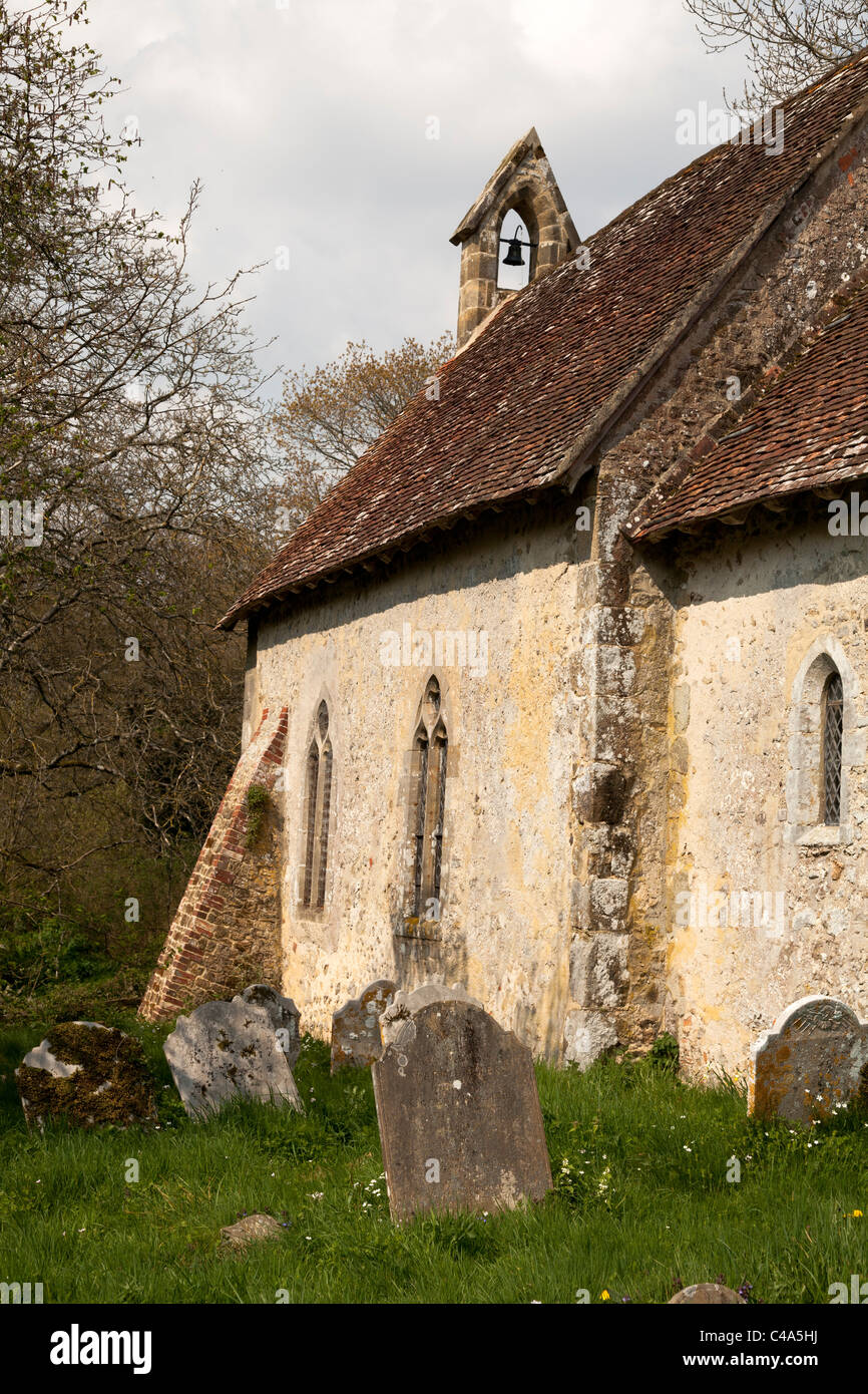 Heiliges Marys Kirche Chithurst - kleine Landkirche Stockfoto