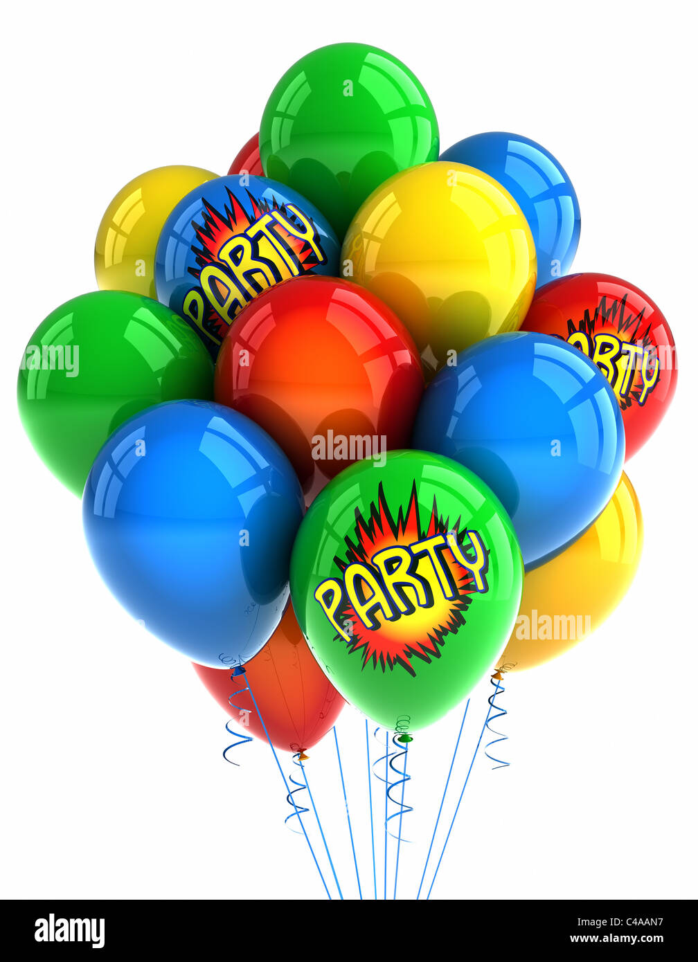 Bunte Party-Ballons Stockfoto