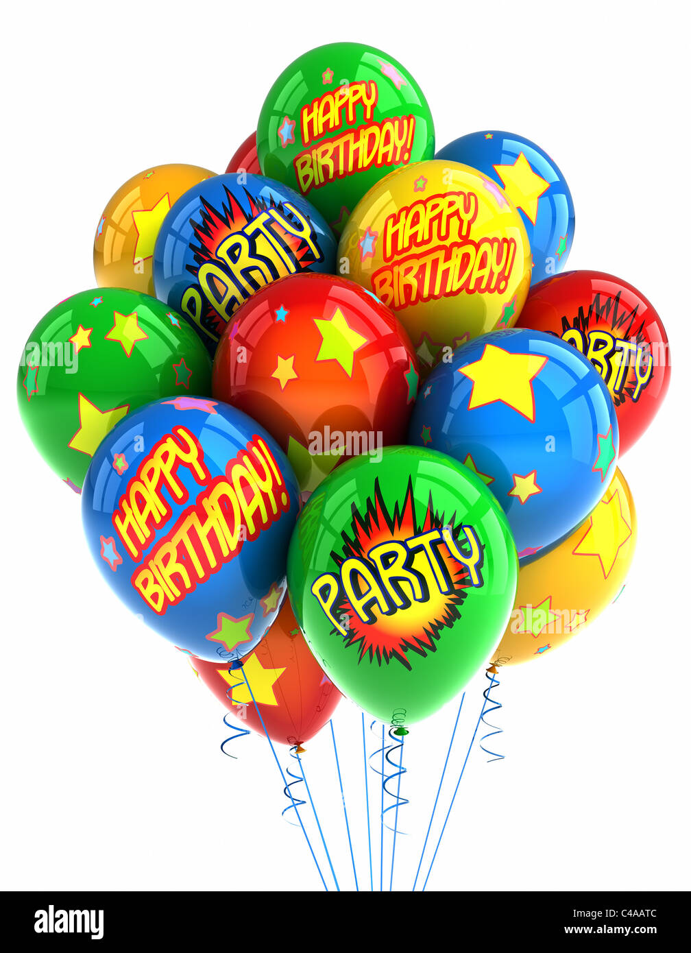 Bunte Party-Ballons Stockfoto