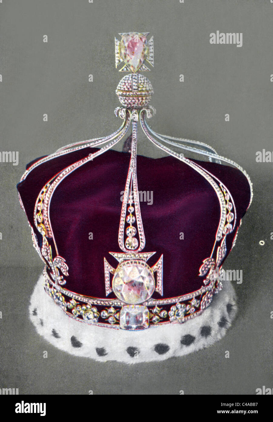 DIE staatliche Krone der Königin MARY ROYAL Familie Krönung Krone 1. Mai 1938 Stockfoto