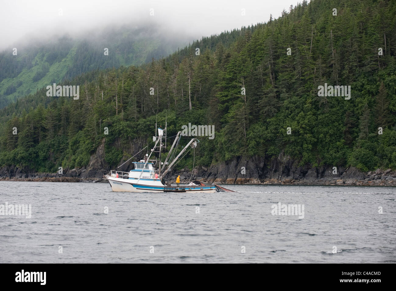 Prince William Sound, Alaska. Lachs Boote Angeln im Sommer. Stockfoto