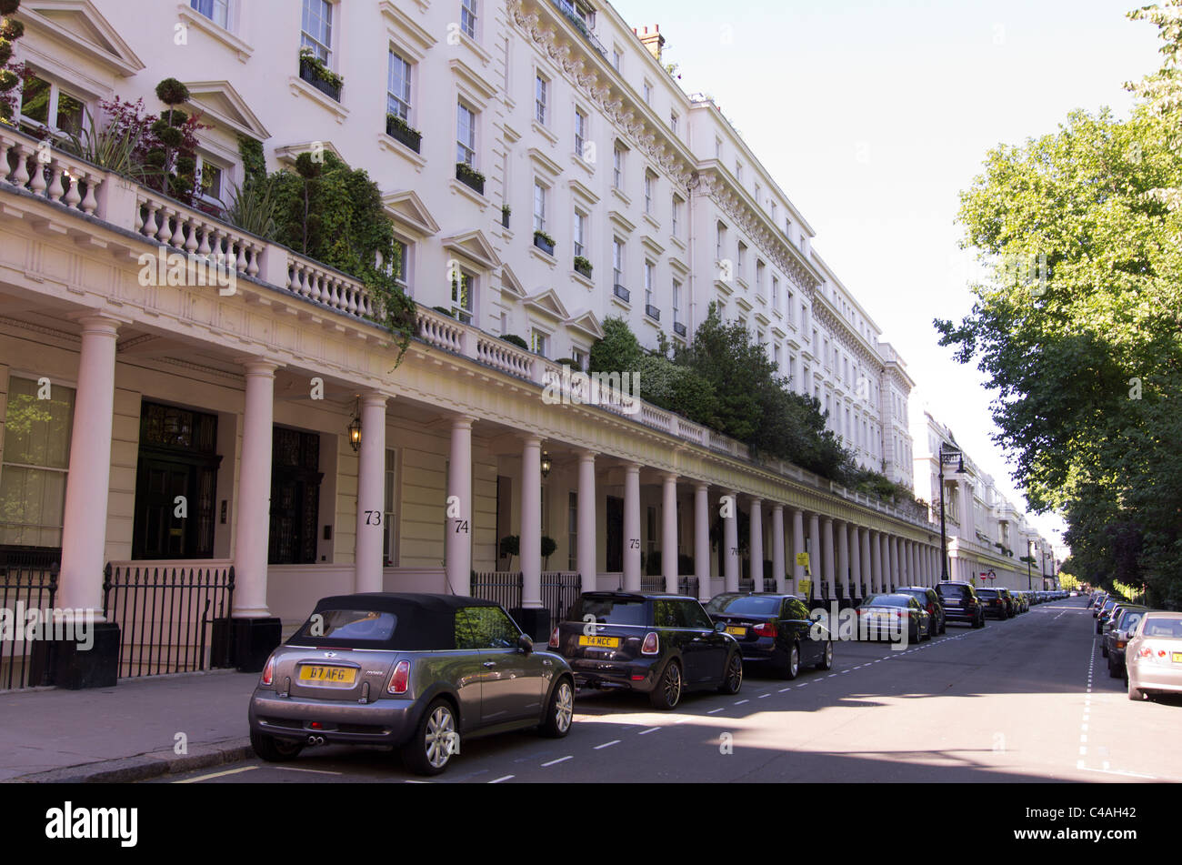 Häuser in Eaton Square London SW1 England Stockfoto