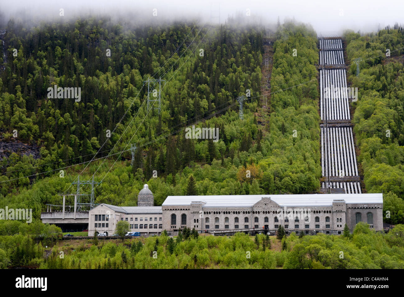 Kraftwerk Vemork, Rjukan, Telemark, Norwegen Stockfoto