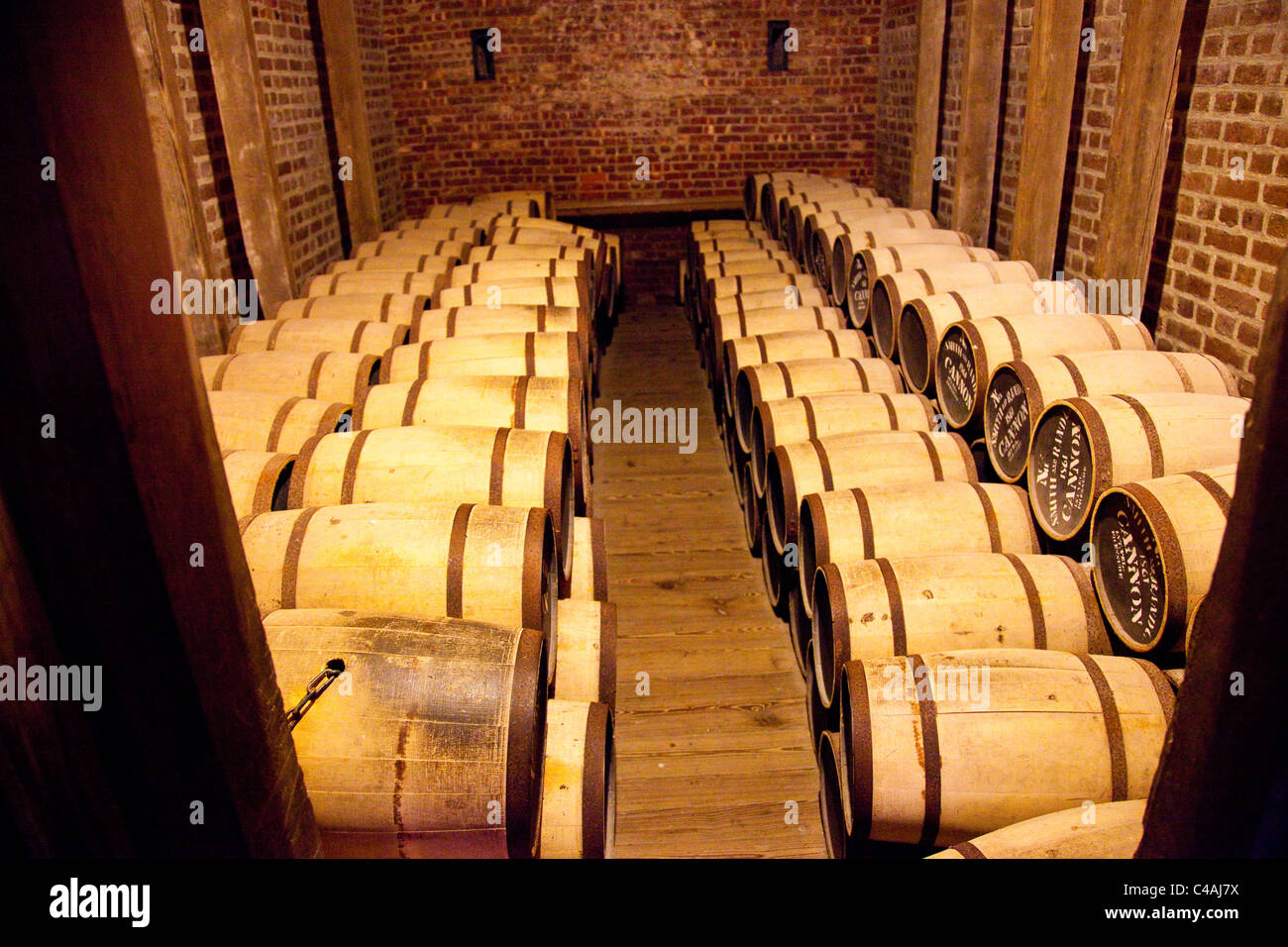 Schießpulver Zimmer, Fort Pulaski National Monument, Tybee Island, Georgia Stockfoto