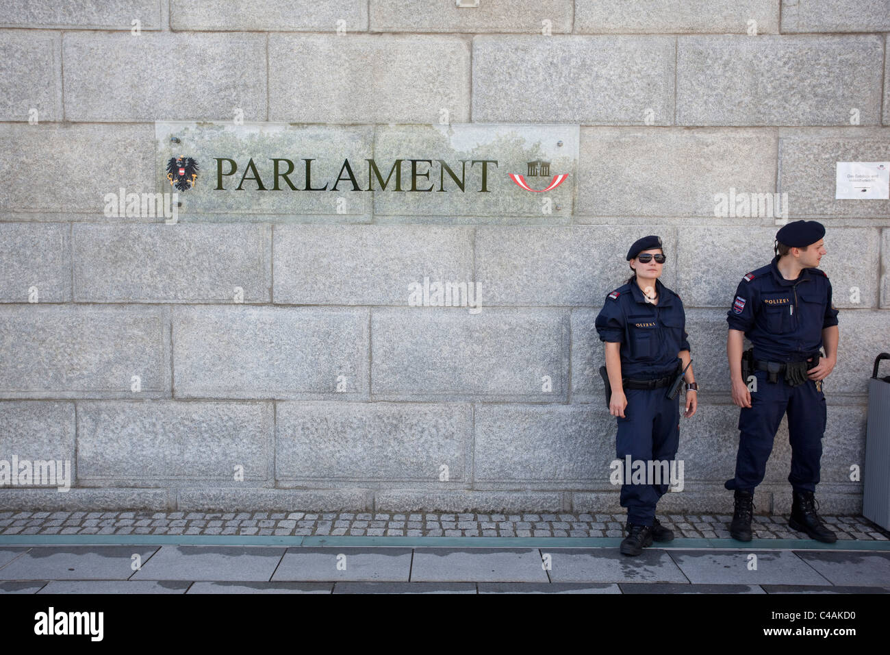 Parlamentsgebäude früher das Reichsratsgebäude, Vienna. Foto: Jeff Gilbert Stockfoto