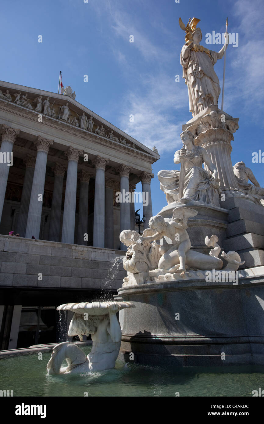 Parlamentsgebäude früher das Reichsratsgebäude, Vienna. Foto: Jeff Gilbert Stockfoto