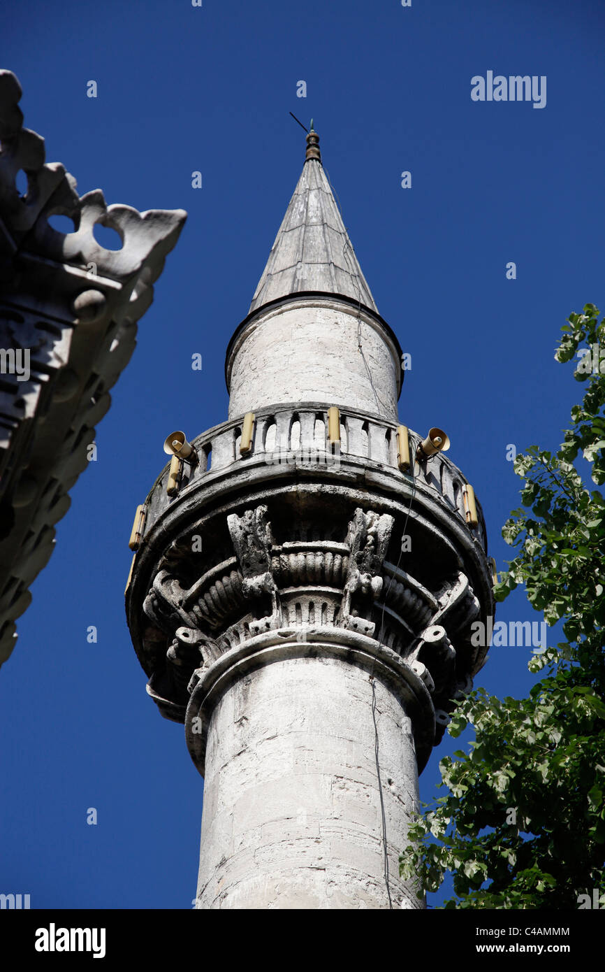 Minarett in Istanbul, Türkei Stockfoto