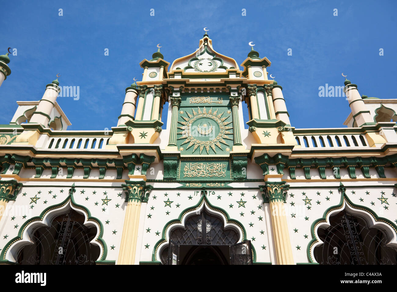Singapur, Singapur, Little India. Islamische Architektur der Abdul Gaffoor Moschee. Stockfoto
