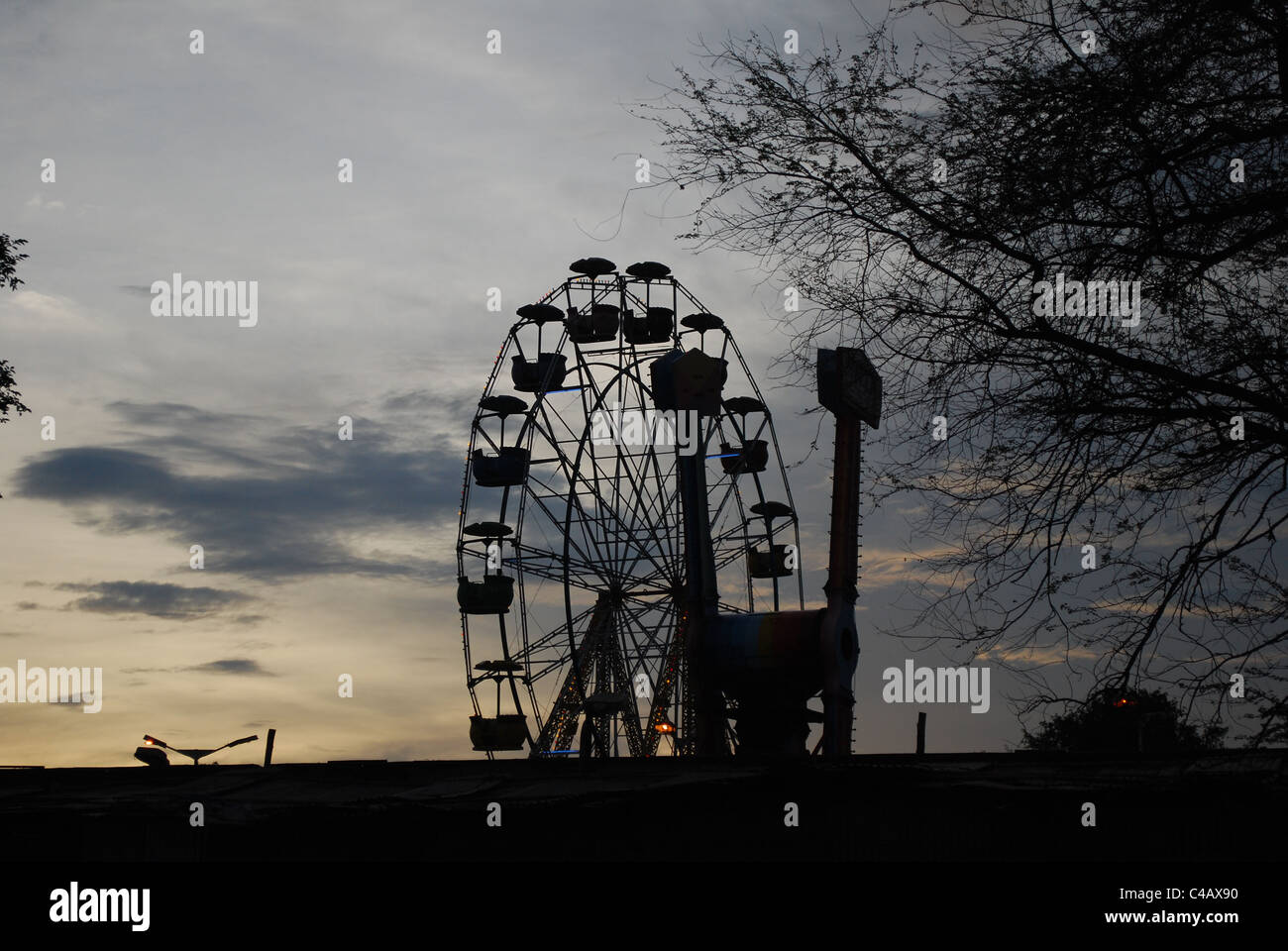 ein Riesenrad, Landschaft Stockfoto