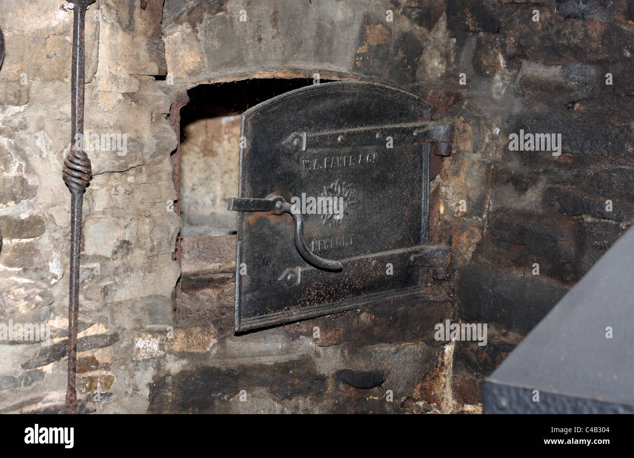 Brotbackofen im walisischen Bauernhaus Stockfoto