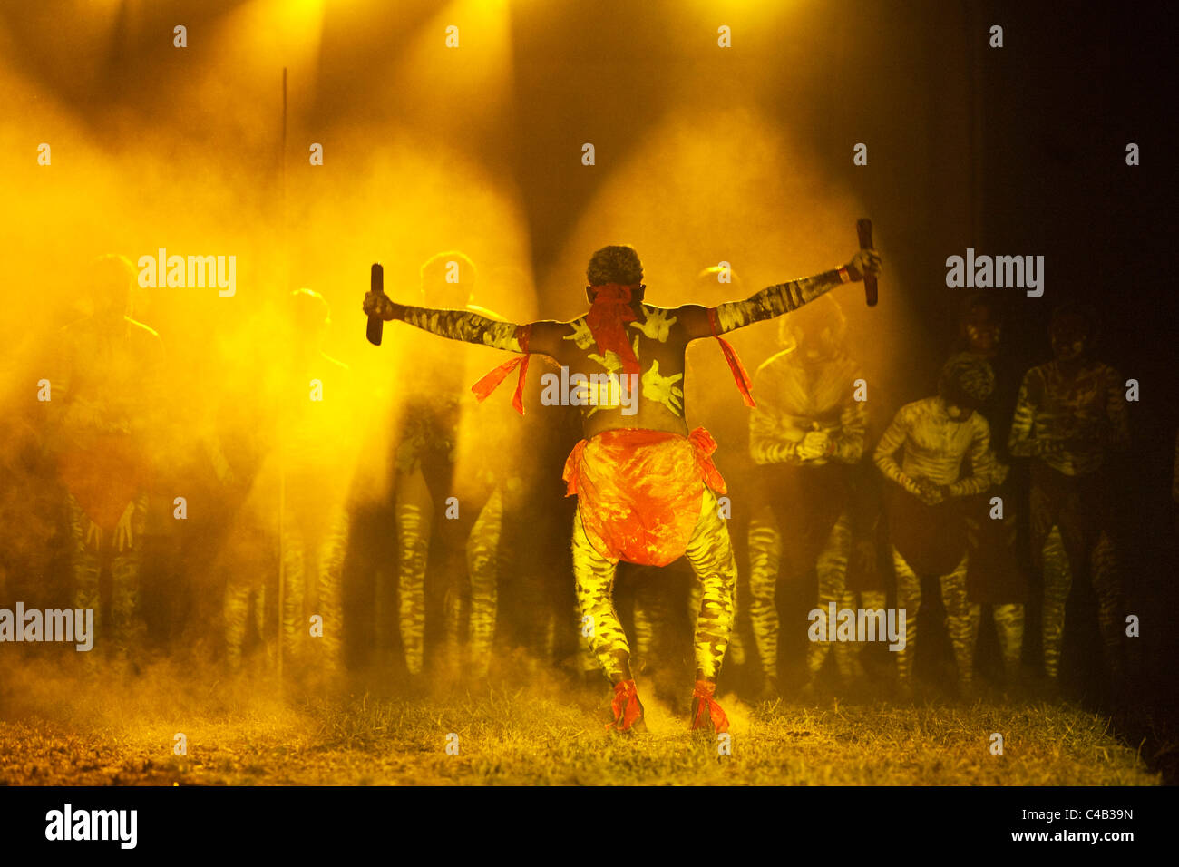 Australien, Queensland, Laura. Einheimische Tänzer beim Laura Aboriginal Dance Festival. Stockfoto
