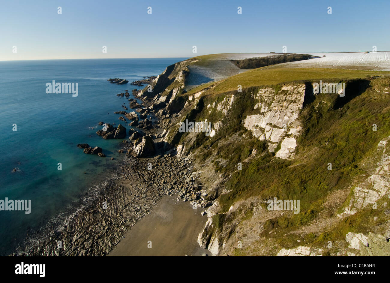 Die Küste rund um Bigbury-sur-mer in der Nähe von Kingston, South Hams, Devon. Stockfoto