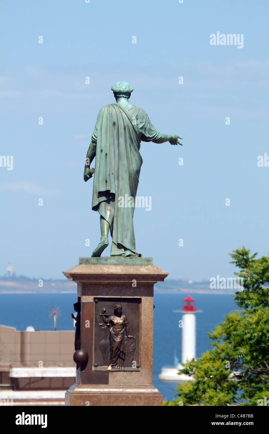 Denkmal-Gouverneur von Odessa - Herzog von Richelieu (Armand Emmanuel Sophie Septimanie de Vignerot du Plessis), Odessa, Ukraine Stockfoto