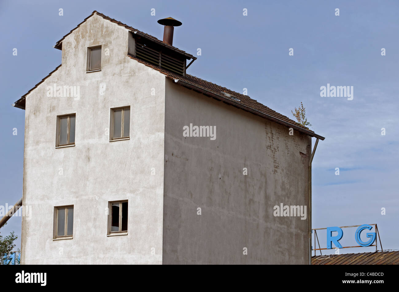 Stillgelegte Getreidemühle, Leichlingen, Deutschland. Stockfoto