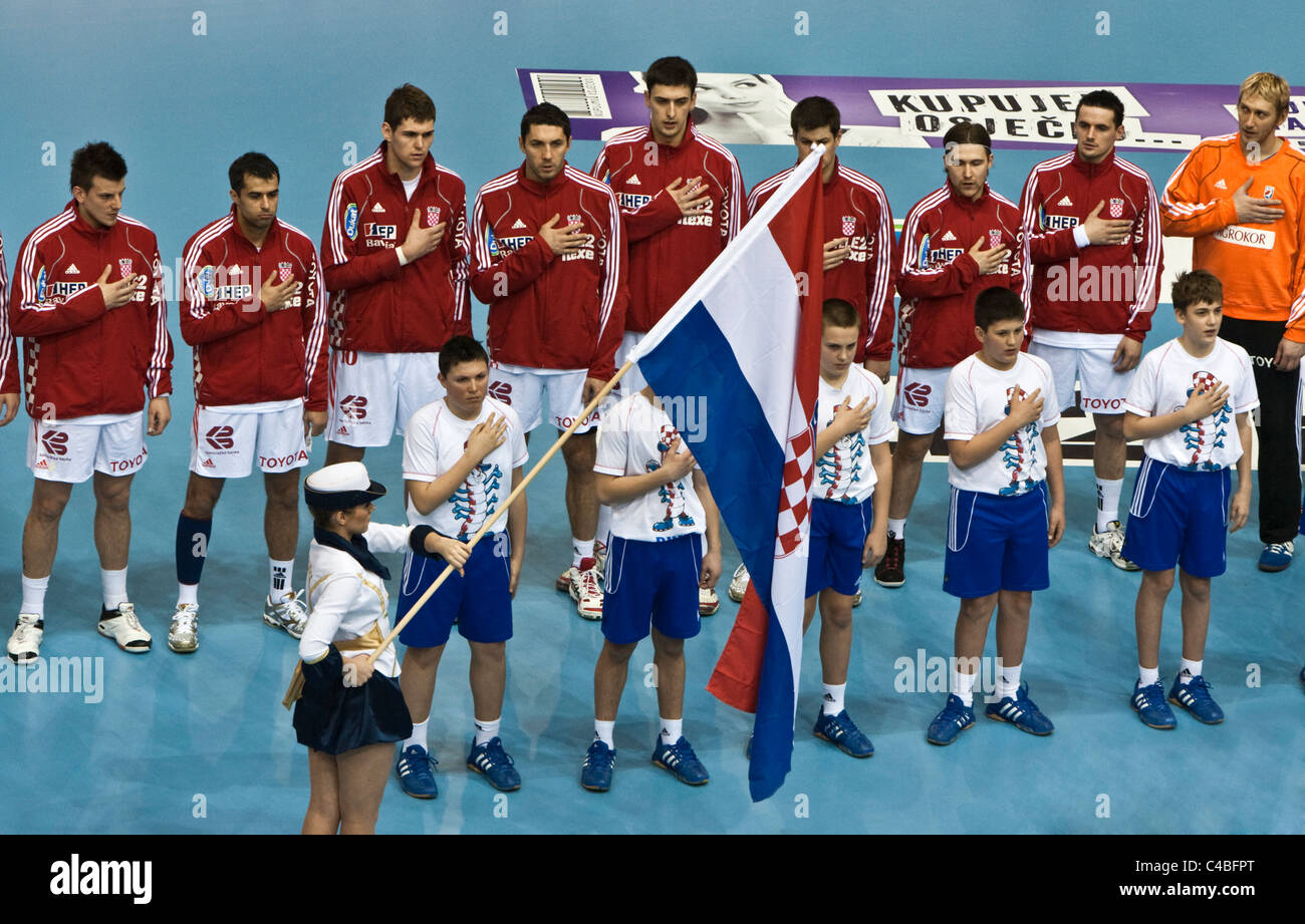 Kroatische Handball-Nationalmannschaft Stockfoto