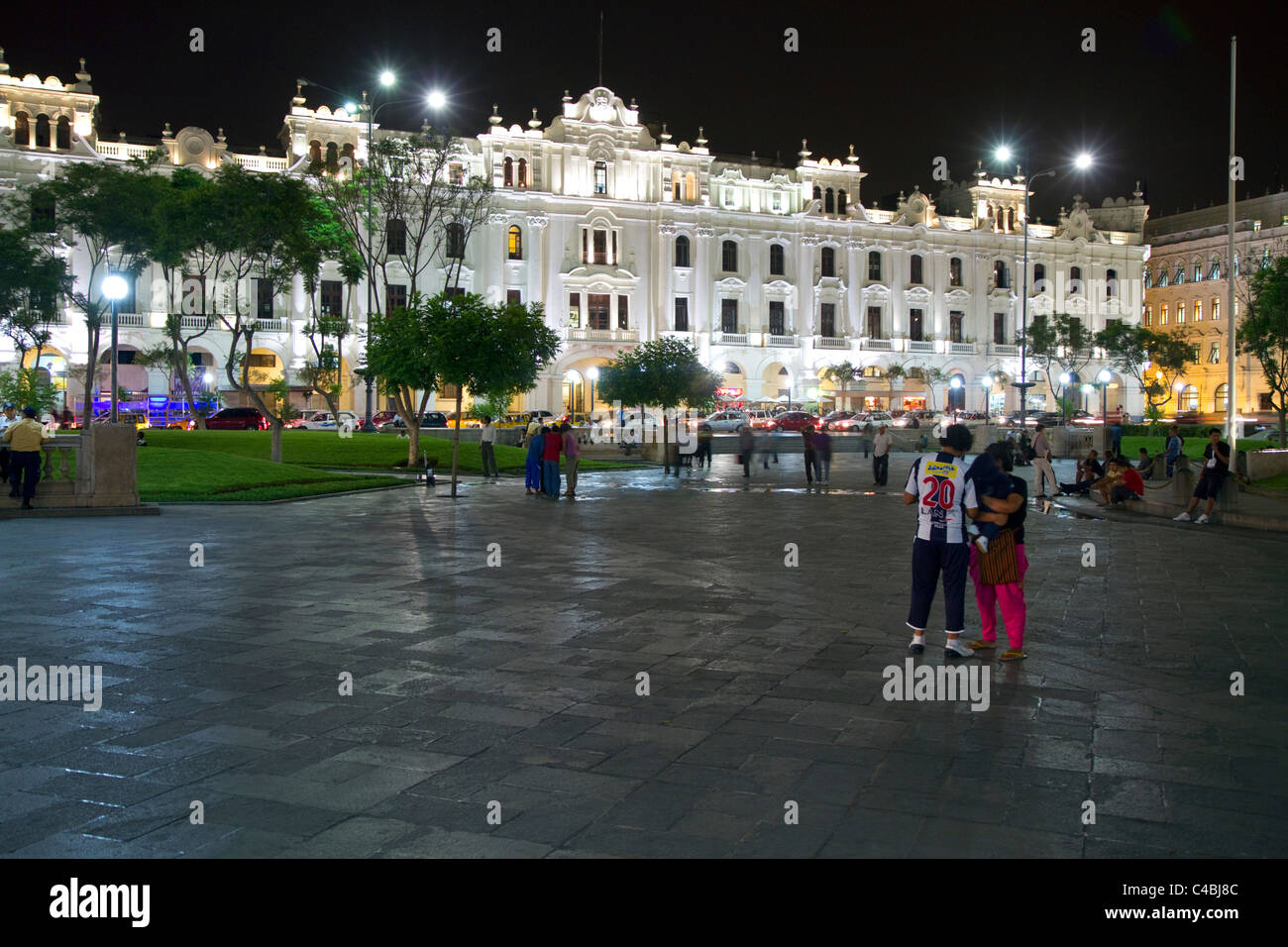 Plaza San Martin befindet sich im historischen Zentrum von Lima, Peru. Stockfoto