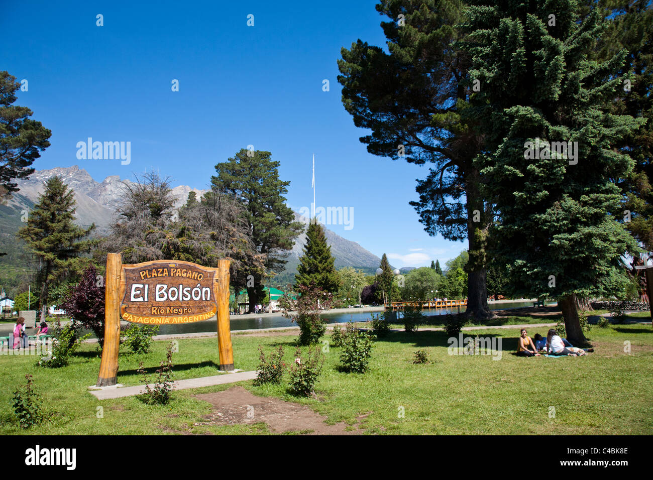 El Bolson südlich von San Carlos de Bariloche, Argentinien Stockfoto
