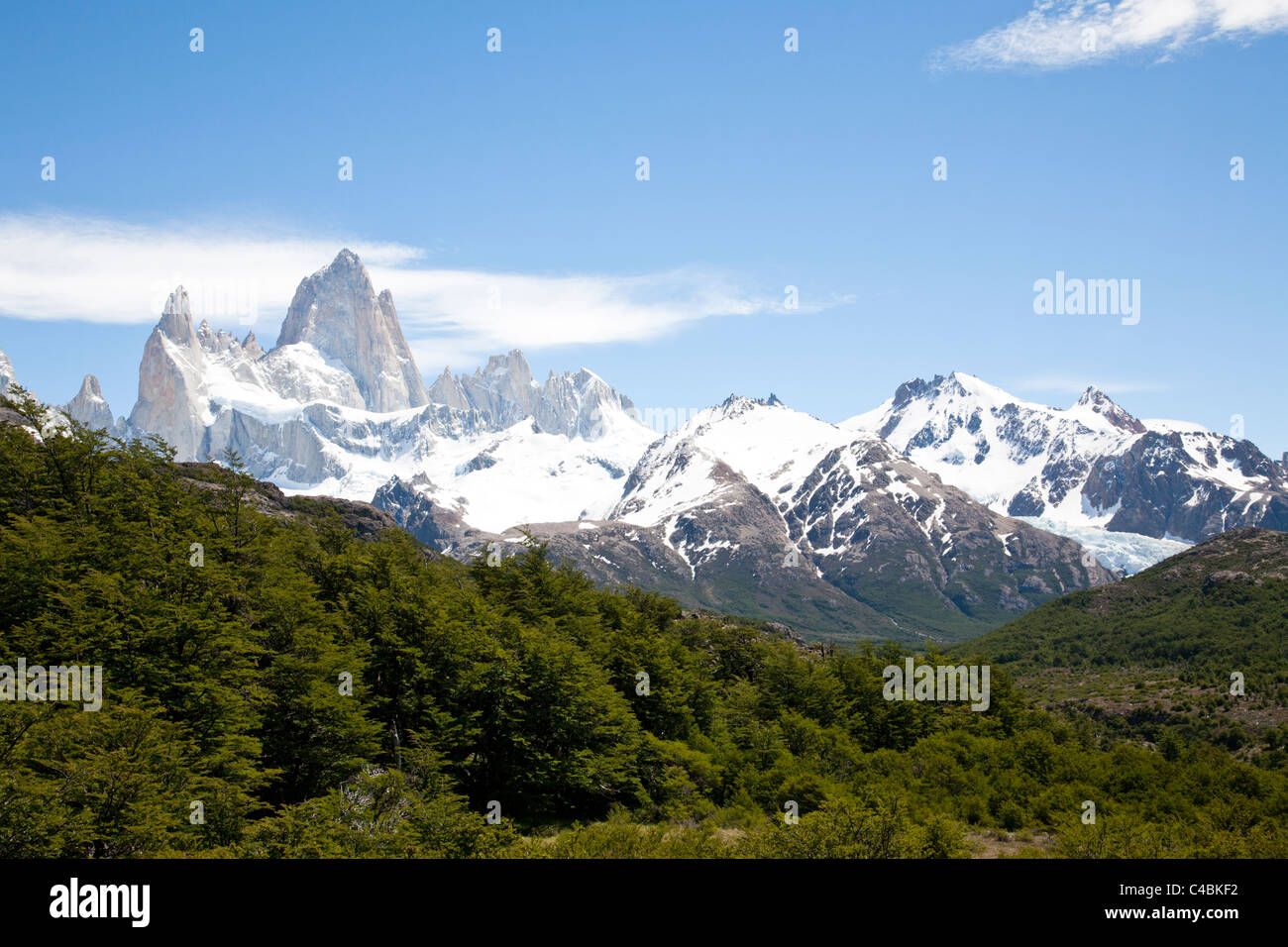 Fitz-Roy-massiv, Parque Nacional Los Glaciares, Patagonien, Argentinien Stockfoto