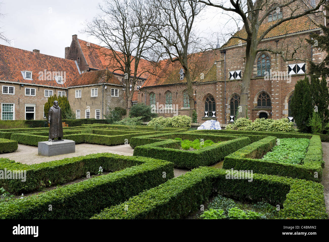 Die Gärten des Musée Prinsenhof Delft, Niederlande Stockfoto