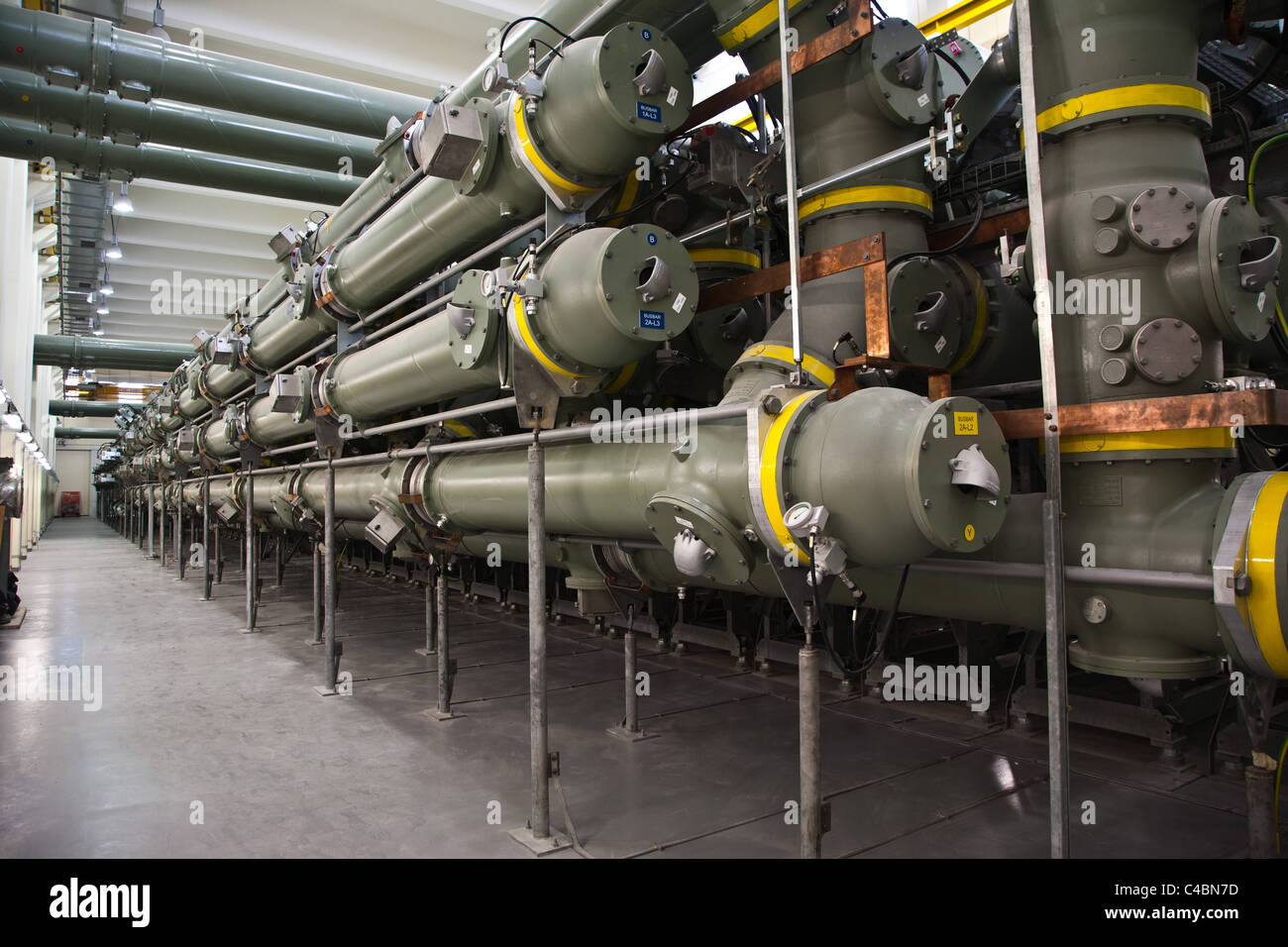 Saadiyat Island Sub Station Kraftwerk Abu Dhabi Stockfoto