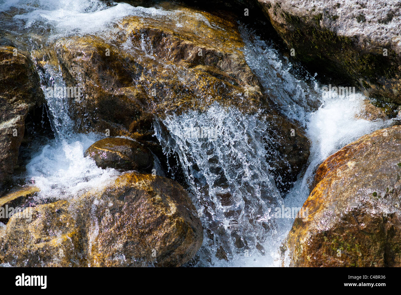 Wasserfall am Kopf von Bondhus Vatnet See, Sundal, Folgefonna, Südnorwegen Stockfoto