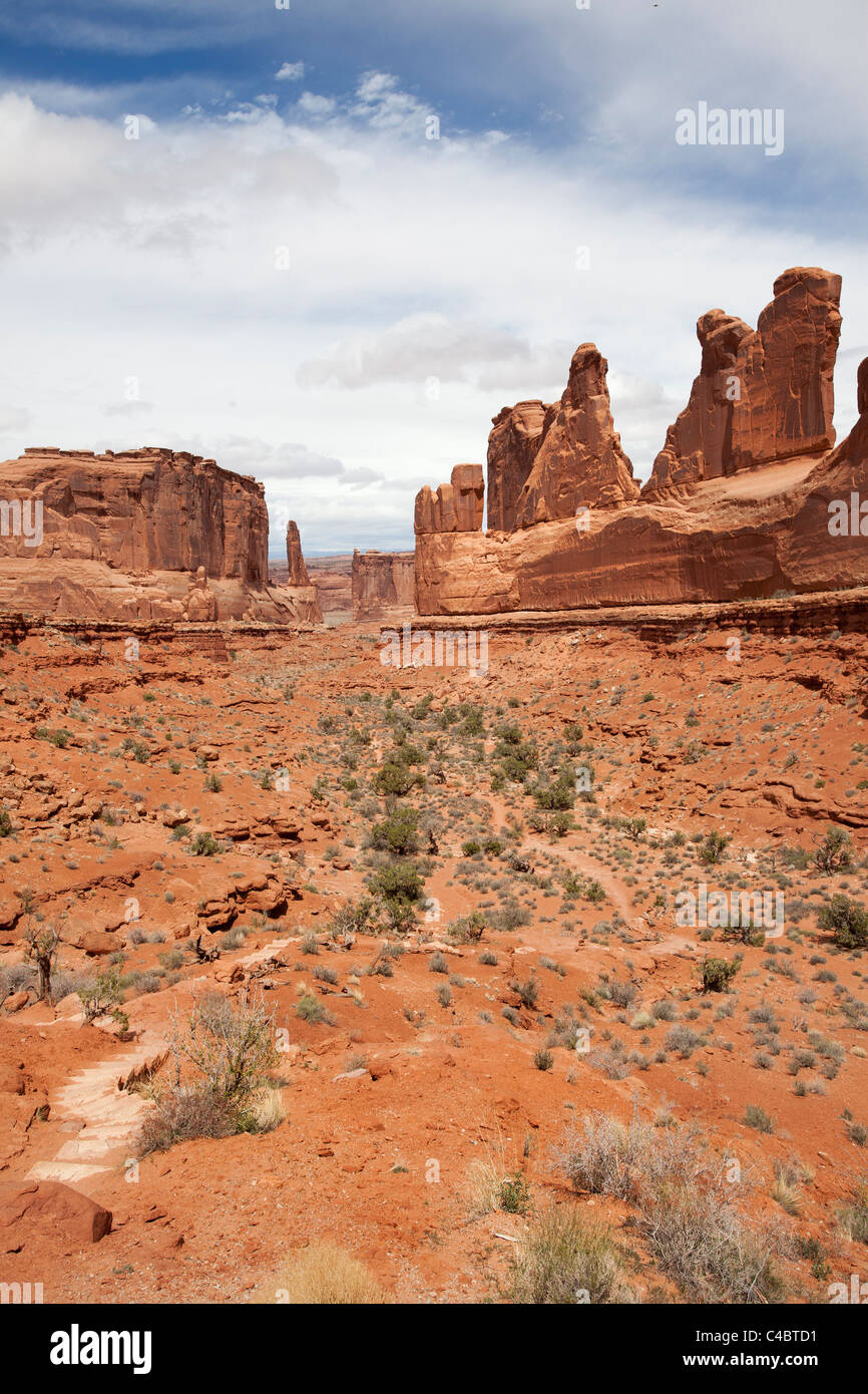 Arches Nationalpark desert Rock Vista Moab Utah Usa Stockfoto