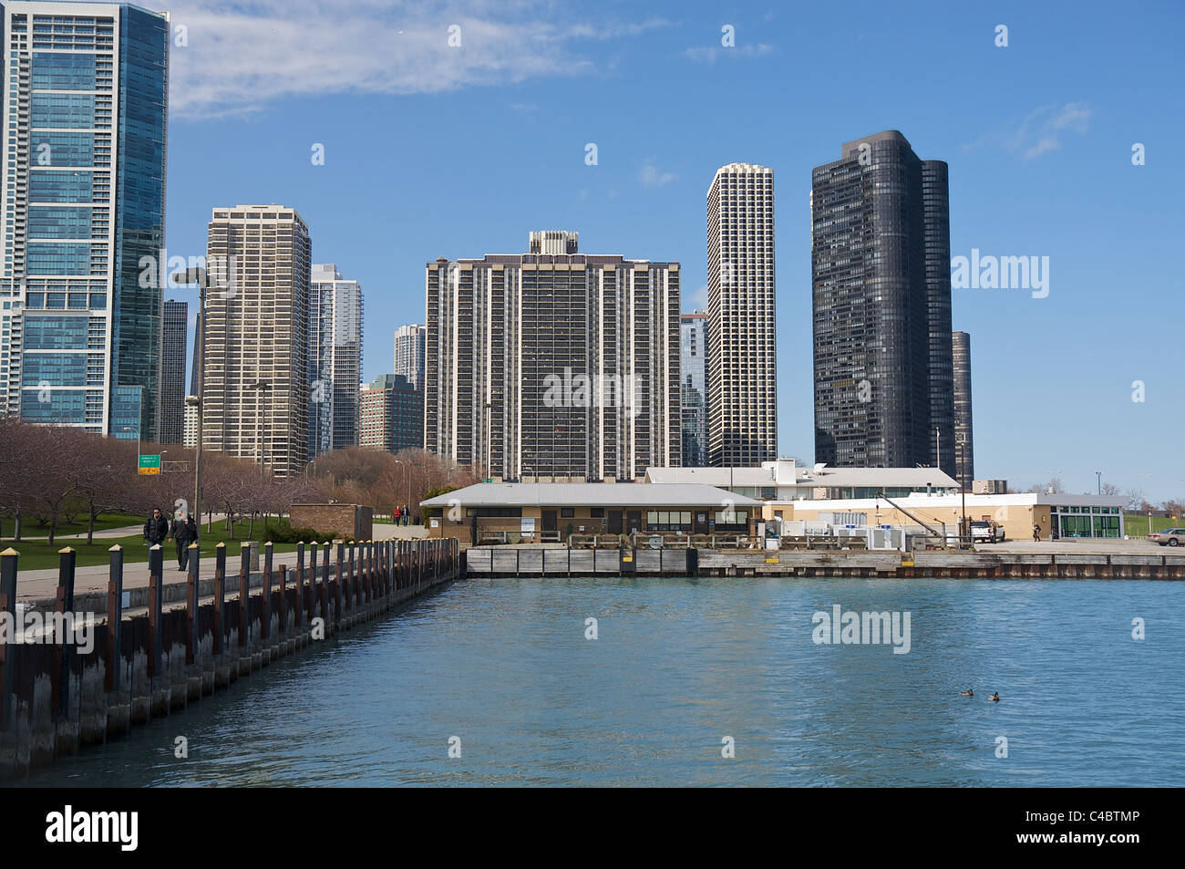 Chicagos Monroe Harbor Stockfoto