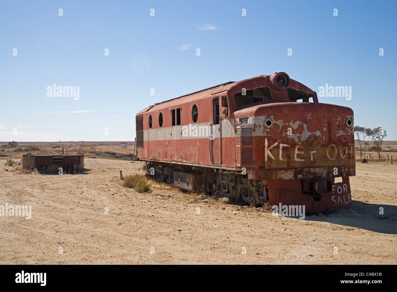 Alten Ghan Train, Marree, Oodnadatta Track, Outback, South Australia, Australien Stockfoto