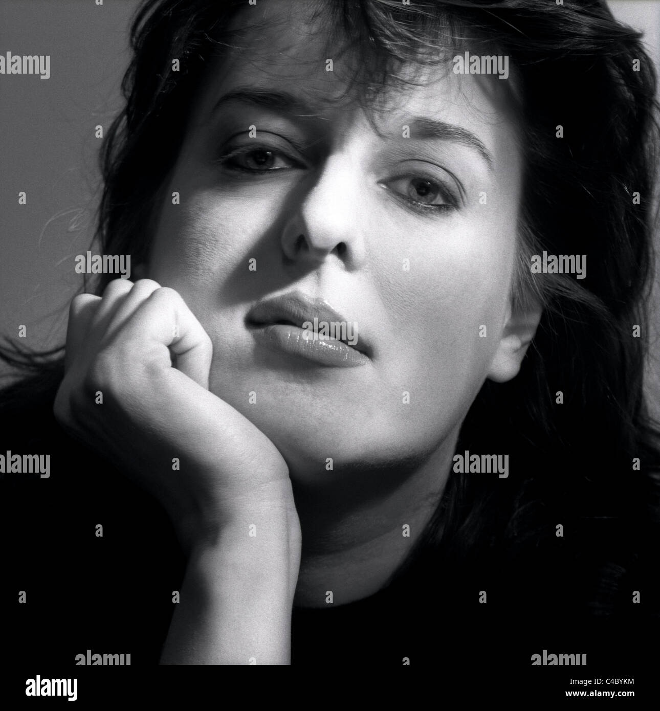 Porträt von Julie Burchill englische Schriftsteller und Kolumnist Stockfoto