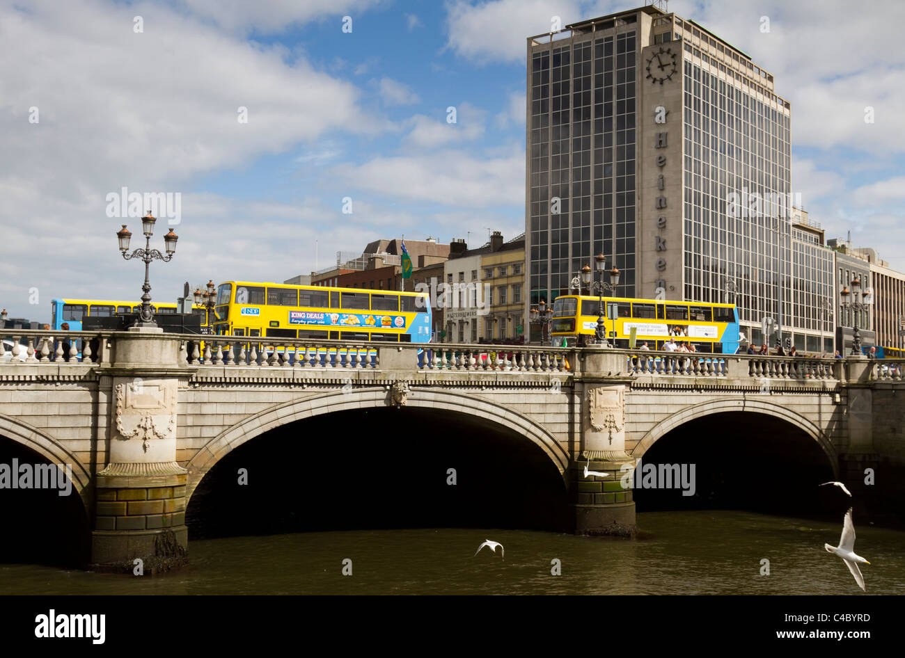 O' Connell Bridge im Stadtzentrum von Dublin Stockfoto