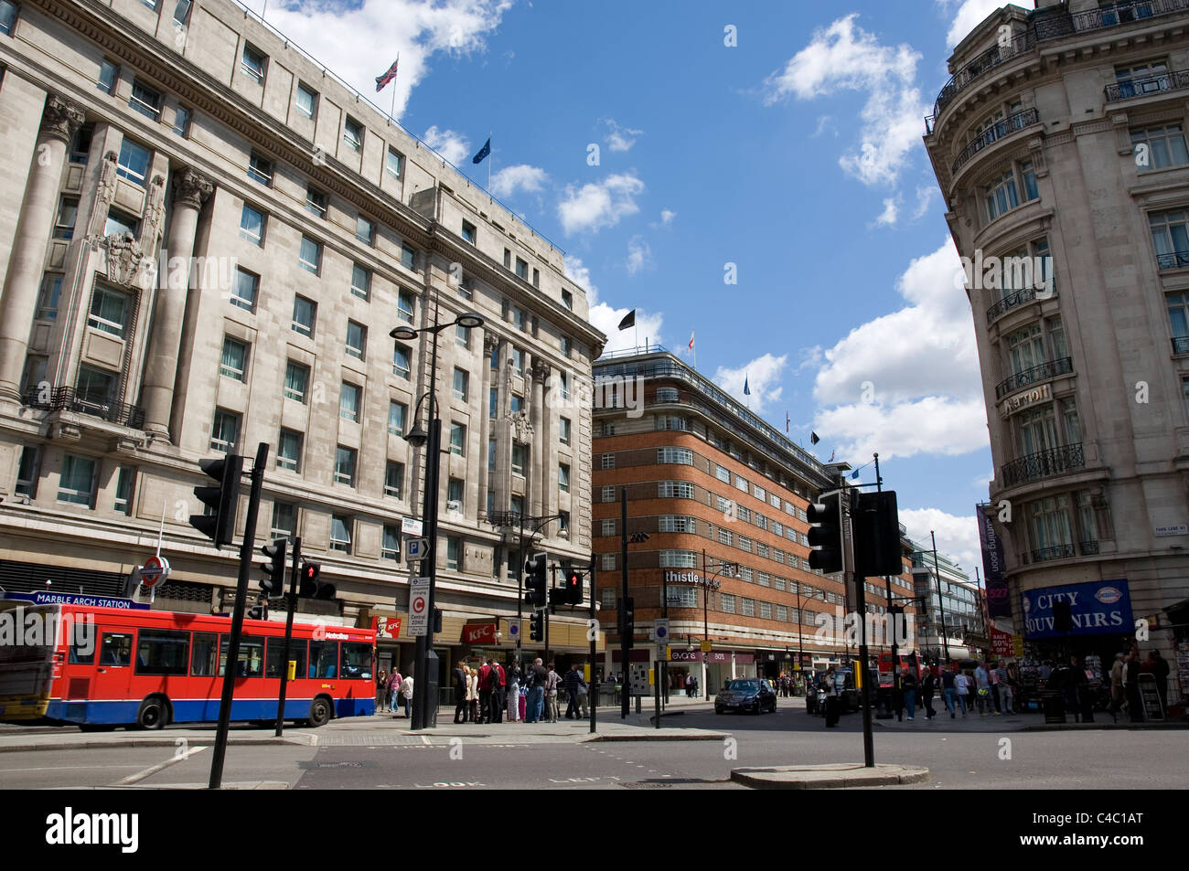 Marble Arch Kreisverkehr Stockfoto