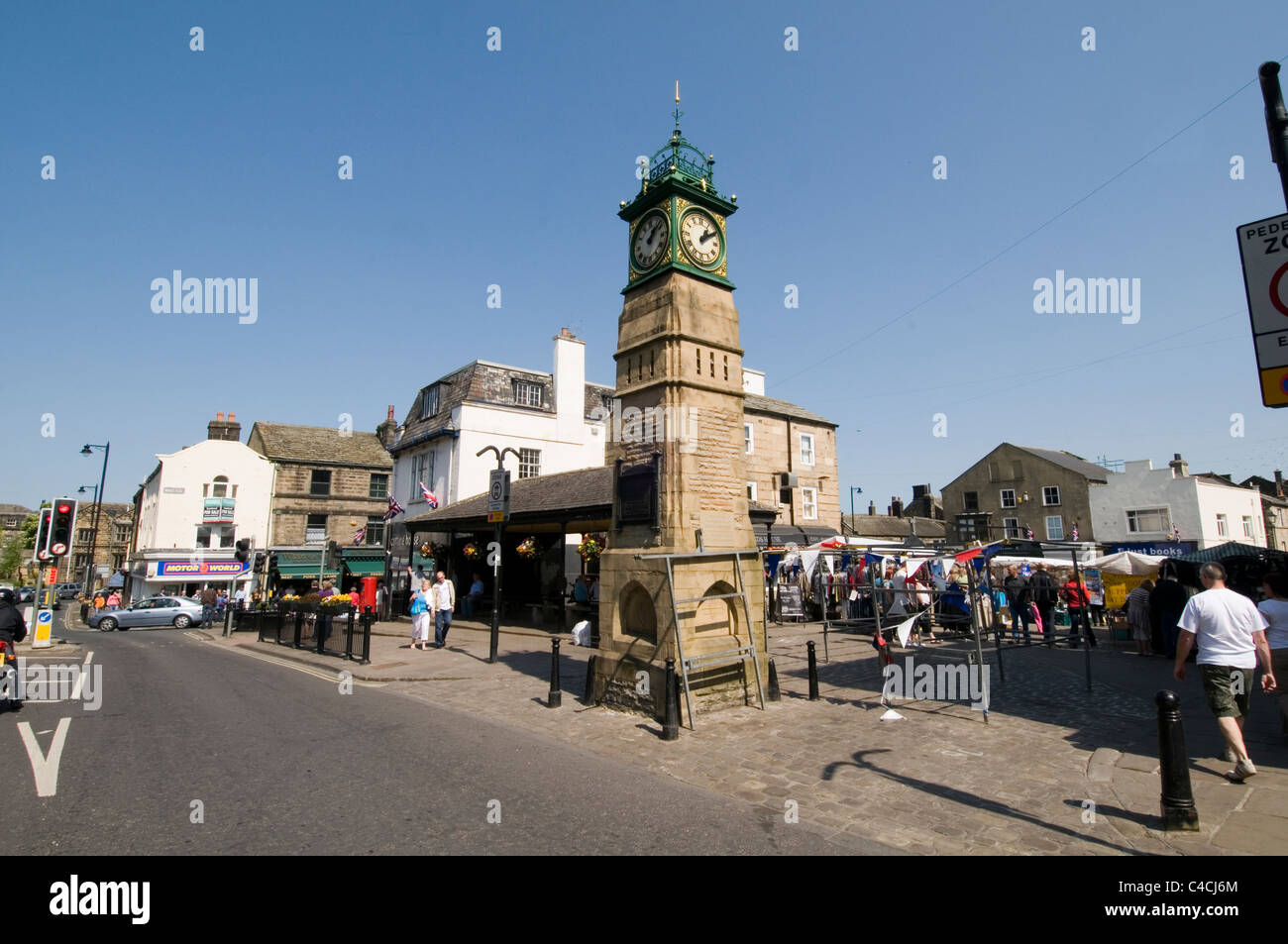 Otley West Yorkshire Stadt Zentrum touristische Besucher Besucher Attraktion Attraktionen Touristen Tourismus Stockfoto