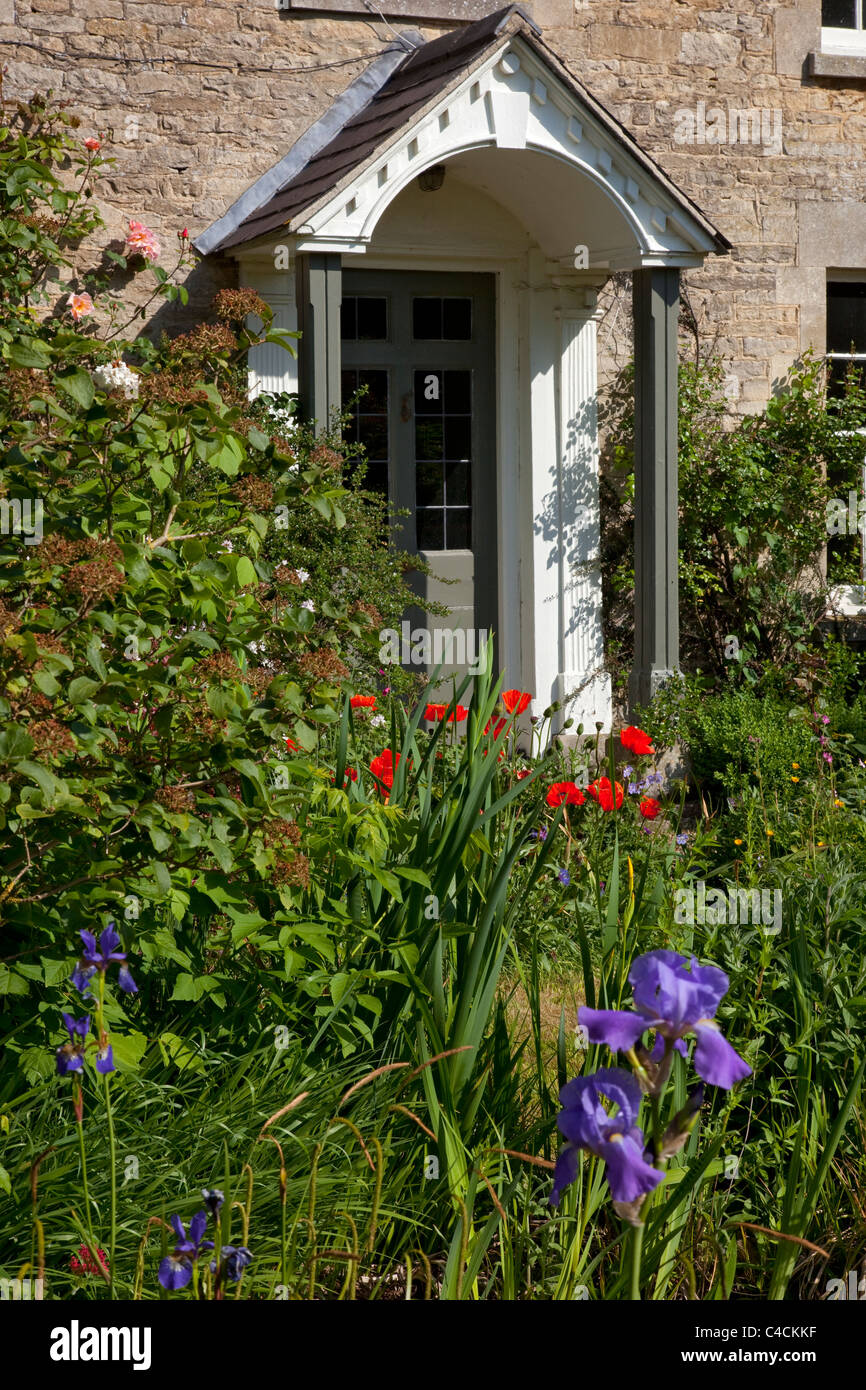 Veranda und Tür Englisch des alten Bauernhauses, england Stockfoto