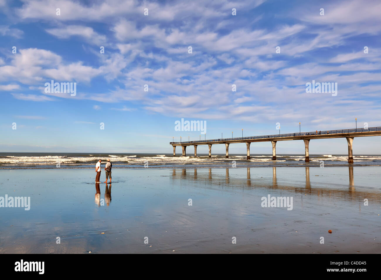 New Brighton Beach pier Stockfoto