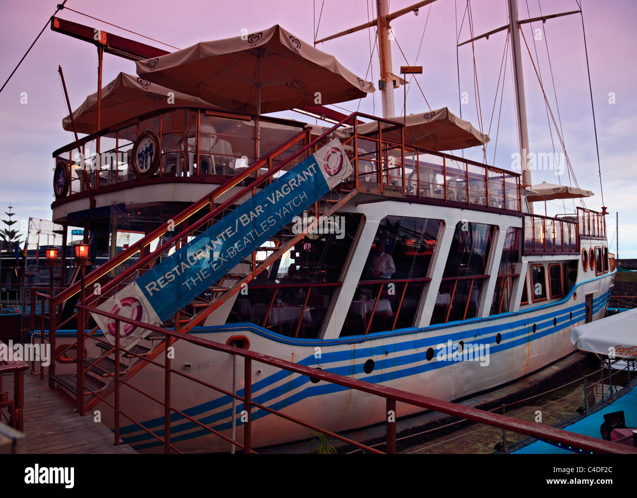 Der Ex-Beatles yacht, Funchal, Madeira. Stockfoto
