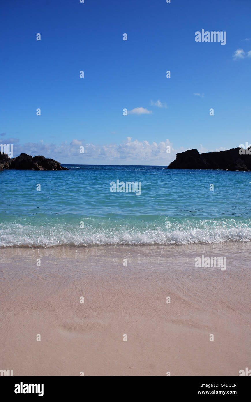 Bermuda Pink Sand Beach; Wal Ostbucht, Southampton Parish Stockfoto