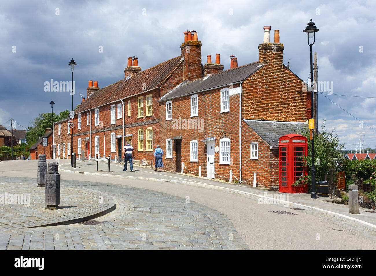 Blick auf Hamble Dorf England UK Stockfoto
